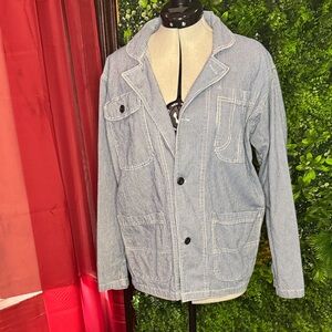 Striped Utility Coat